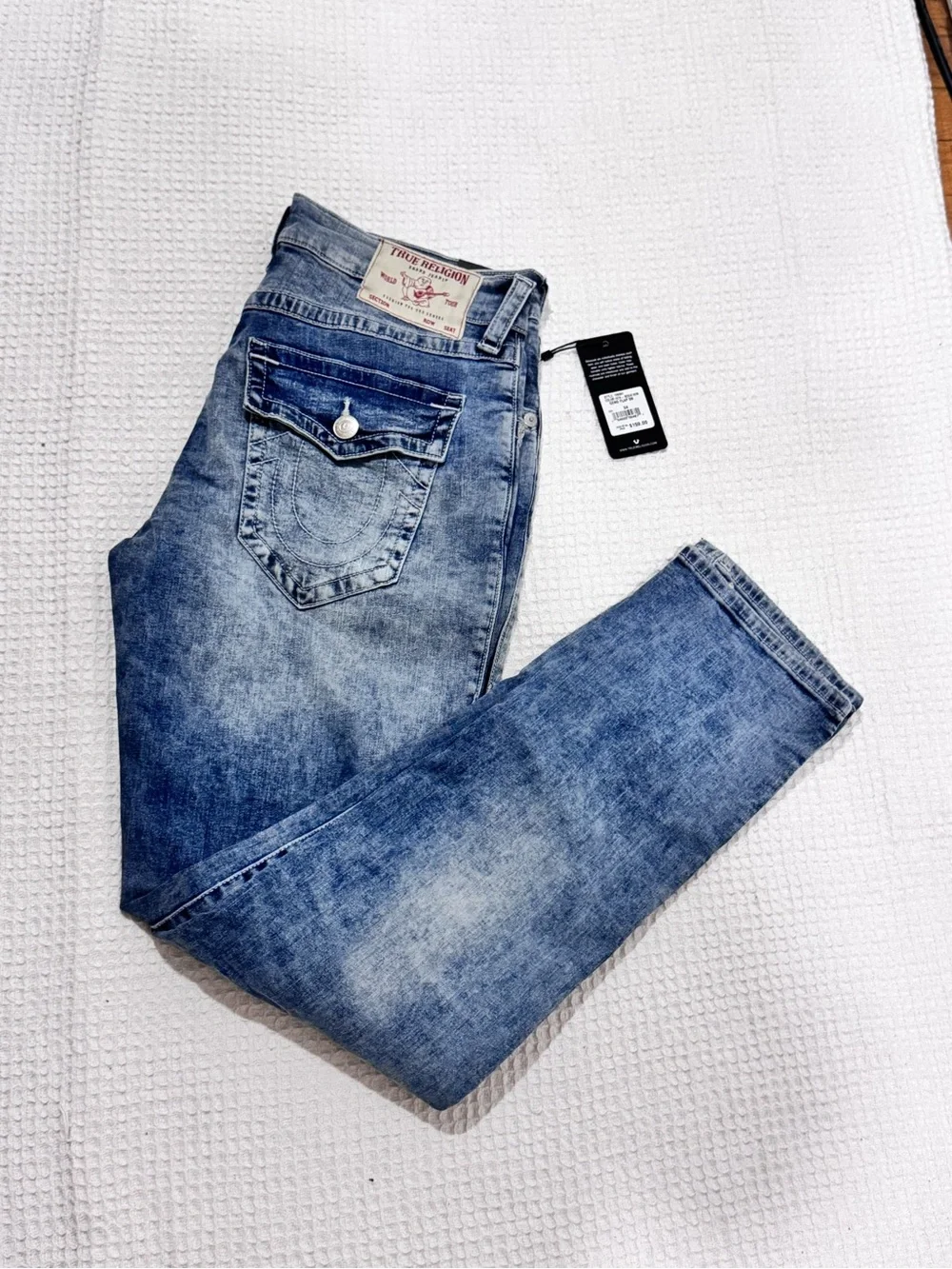 True Religion Men’s Light Blue Washed Jeans 34